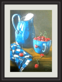 blue pastel
