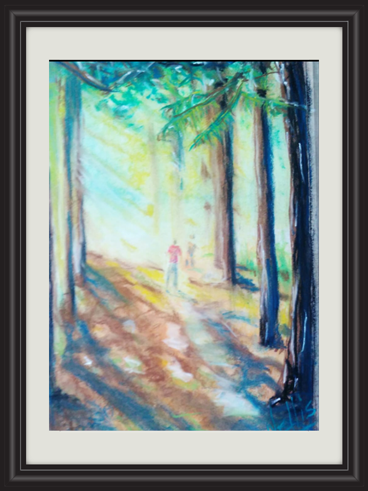 forest Pastel drawing