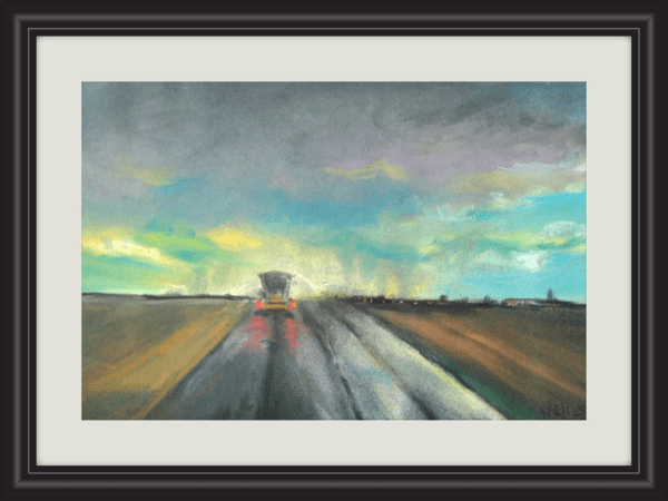 Lonely Road pastel drawing