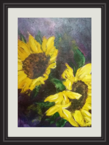 two sunflowers